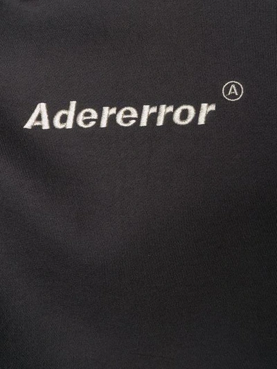 Shop Ader Error Oversized Logo Hoodie In Grey