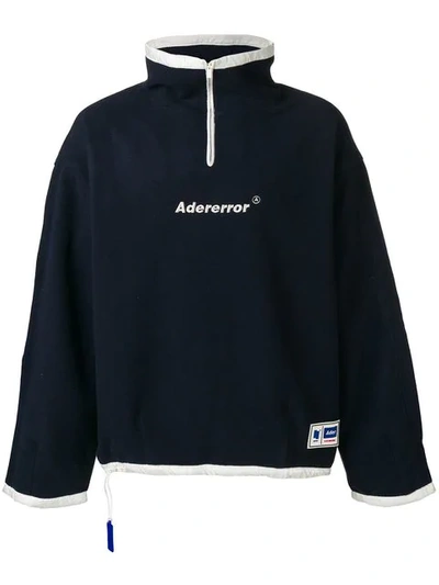 Shop Ader Error Oversized Logo Sweater - Blue
