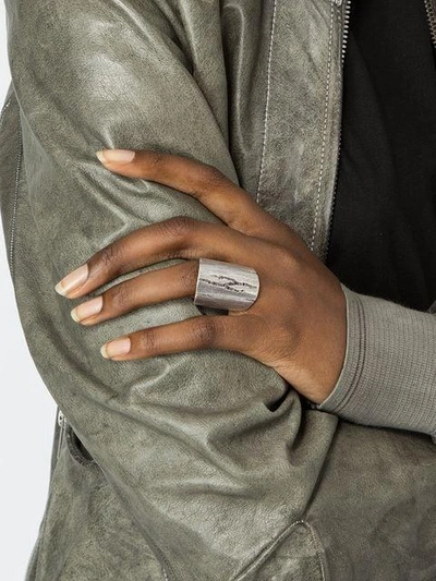 Shop Tobias Wistisen Cracked Ring In Large Veins Stones Ring Arg: 28.5 Grs
