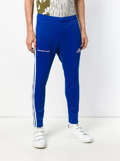 Gosha Rubchinskiy Blue Adidas Originals Edition Track Trousers In White |  ModeSens