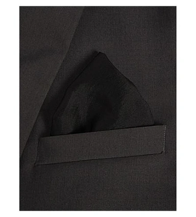 Shop Tom Ford Solid Silk Pocket Square In Black