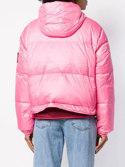 Shop Tommy Hilfiger Zipped Padded Jacket - Pink