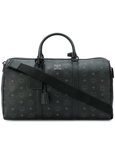 Shop Mcm Medium Traveler Weekender Bag In Black
