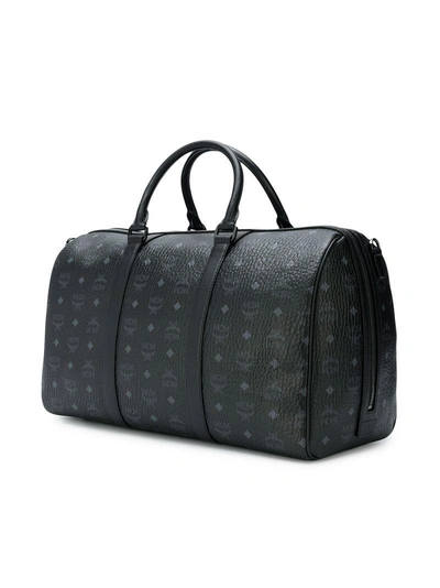 Shop Mcm Medium Traveler Weekender Bag In Black