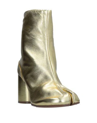 Shop Maison Margiela Ankle Boots In Gold