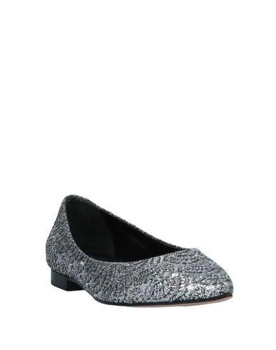 Shop Gina Ballet Flats In Silver