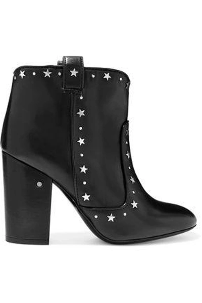 Shop Laurence Dacade Woman Pete Studded Leather Ankle Boots Black