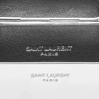 Shop Saint Laurent Metal Smoking Box In Silver