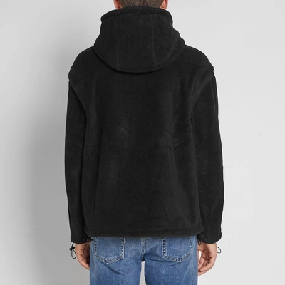 Shop Ader Error Sherpa Fleece Hoody In Black