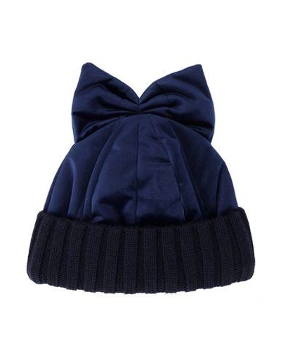 Shop Federica Moretti Hat In Dark Blue