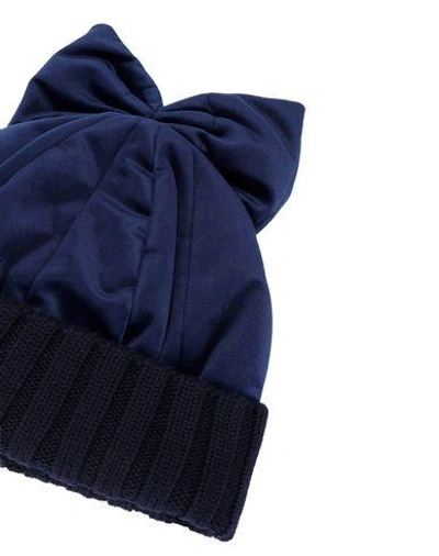 Shop Federica Moretti Hat In Dark Blue