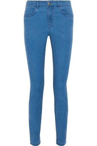 Shop Apc Mid-rise Skinny Jeans In Cobalt Blue