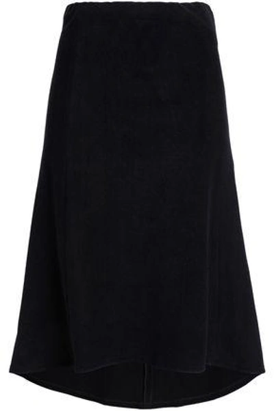 Shop James Perse Woman Fluted Jersey Skirt Black