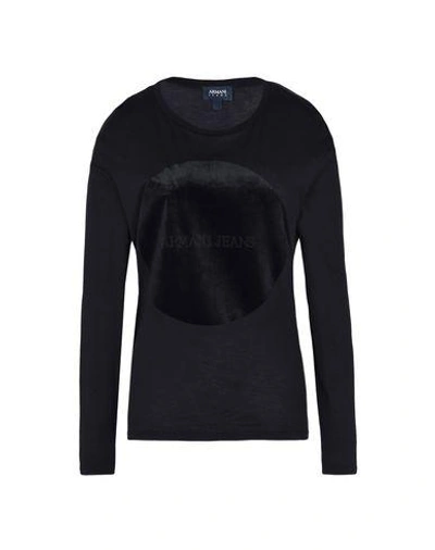 Shop Armani Jeans T-shirt In Black