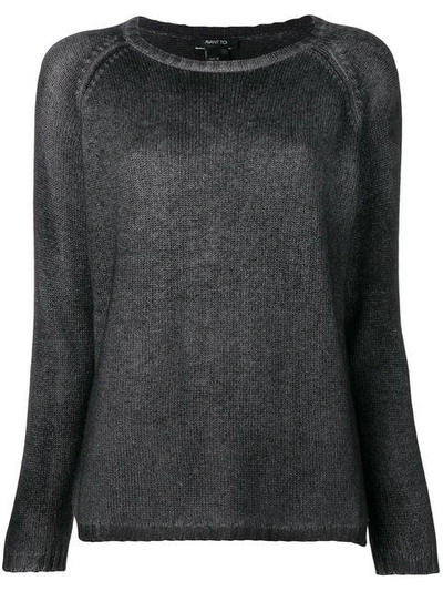 Shop Avant Toi Relaxed Fit Sweater - Grey