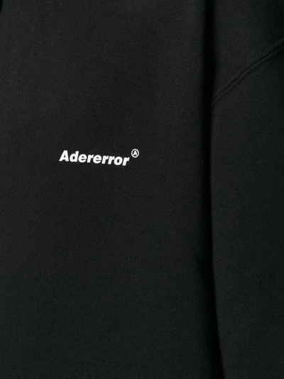 Shop Ader Error Oversized Logo Hoodie In Black