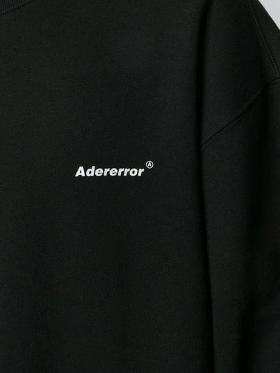 Shop Ader Error Oversized Logo Sweatshirt - Black