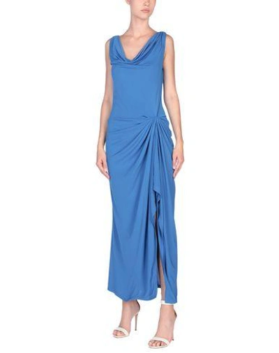 Shop Michael Kors Long Dress In Pastel Blue