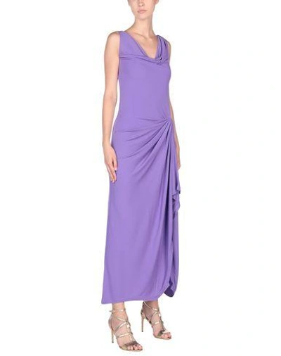 Shop Michael Kors Long Dress In Purple