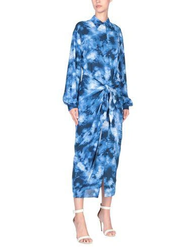 Shop Michael Kors Long Dress In Blue