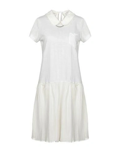 Shop Sacai Luck Short Dress In White
