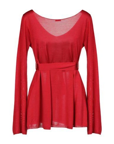 Malo Sweaters In Red