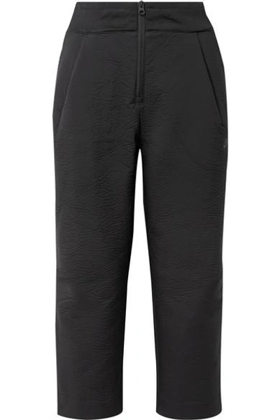 Shop Nike Tech Pack Cropped Wide-leg Neoprene Track Pants In Black