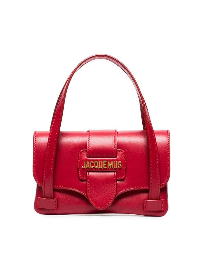 Jacquemus Foldover Mini Handbag In Red | ModeSens