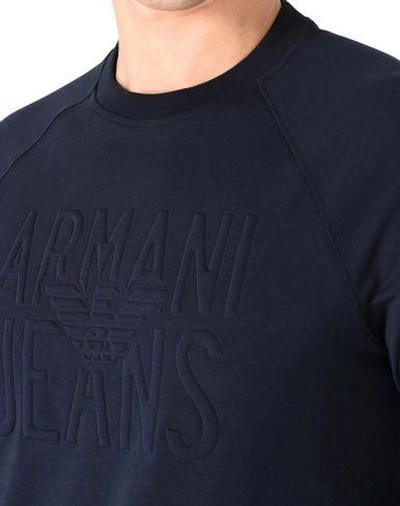 Shop Armani Jeans Sweatshirt In Dark Blue