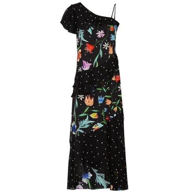 Shop Rixo London Clare Floral-print Silk Midi Dress