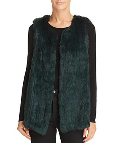 Shop 525 America Rabbit Fur Long Vest - 100% Exclusive In Emerald