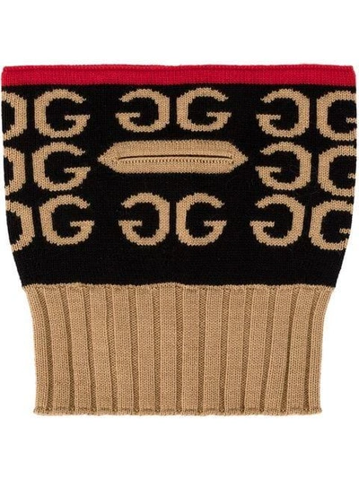 Gucci Gg Wool Knit Balaclava In Brown | ModeSens