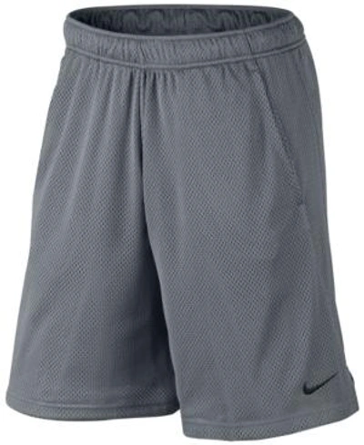 Shop Nike Men's 9" Dri-fit Mesh Training Shorts In Cool Grey