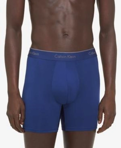 Shop Calvin Klein Men's Microfiber Stretch Boxer Brief 3-pack In Cap Dwpr Mr