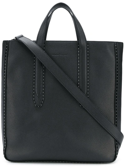 Shop Ferragamo Salvatore  Leather Tote Bag - Black