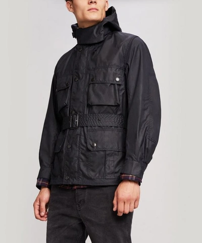 Barbour Ursula Wax Jacket In Navy | ModeSens