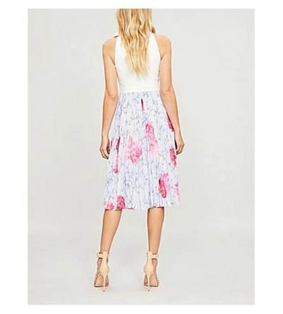 Ted Baker Cornala Babylon Print Pleated Chiffon Skirt Dress In