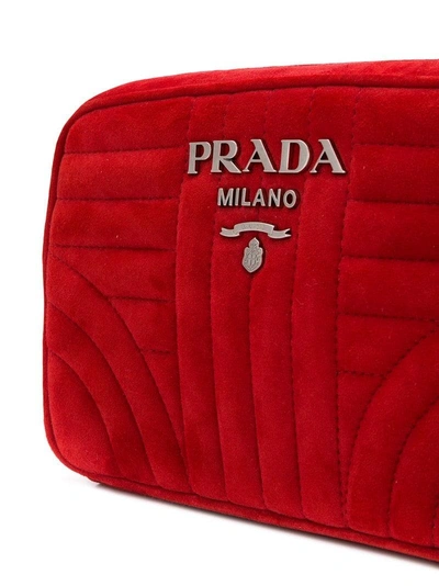 Shop Prada 'diagramme' Umhängetasche In Red