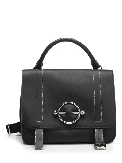 Shop Jw Anderson Disc Top Handle Bag In Black