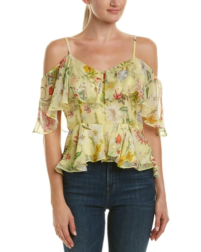 Shop Parker Remedy Silk Top In Yellow