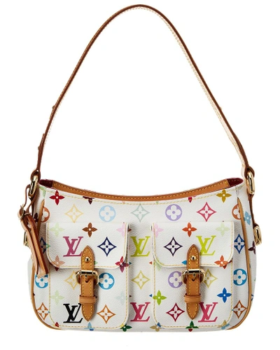 Pre-owned Louis Vuitton White Monogram Multicolore Canvas Lodge Pm In Nocolor