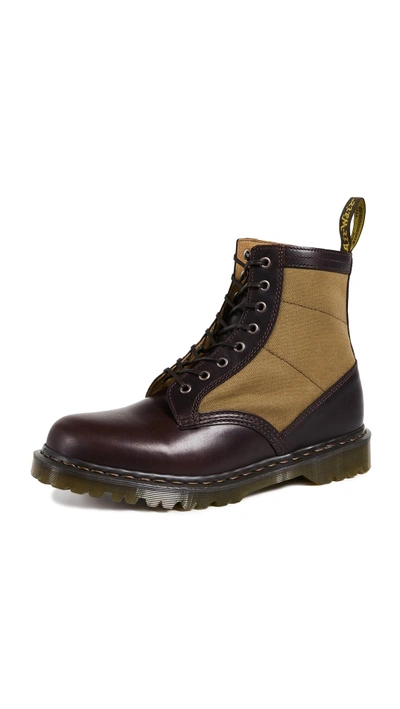 Shop Dr. Martens' Mie 1460 Pascal 8 Eye Boots In Chocolate/military