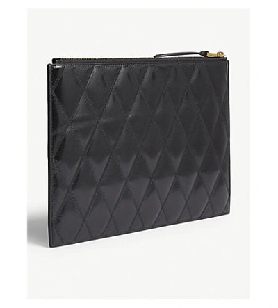 Shop Givenchy Gv3 Quilted Pouch In Black