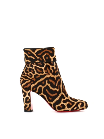 Shop Christian Louboutin Ankle Boots Moulamax In Leopard