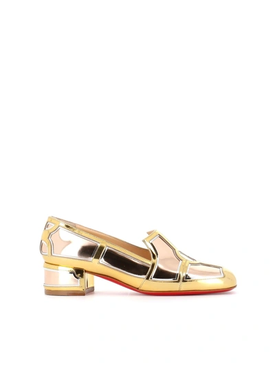 Shop Christian Louboutin Loafer "interior Flat" In Gold