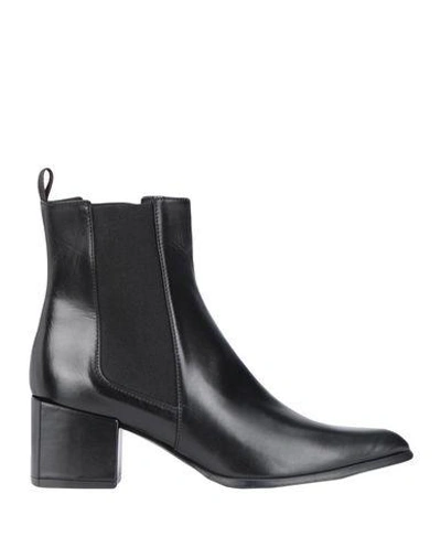 Shop Roberto Festa Woman Ankle Boots Black Size 6 Calfskin, Goat Skin
