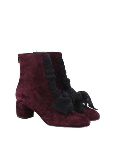 Shop Agl Attilio Giusti Leombruni Ankle Boots In Deep Purple