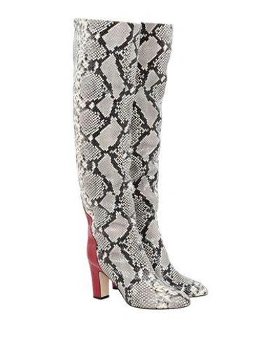 Shop Gia Couture Knee Boots In Grey