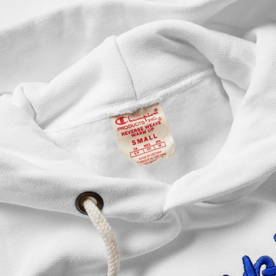 Shop Champion Reverse Weave Women's Logo Script Hoody In White