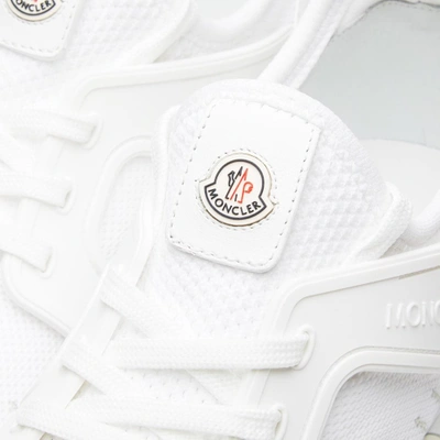 Shop Moncler Emilien Knitted Sneaker In White